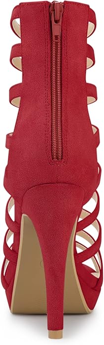Allegra K Women's Stiletto Platform Heels Strappy Gladiator Heel Sandals