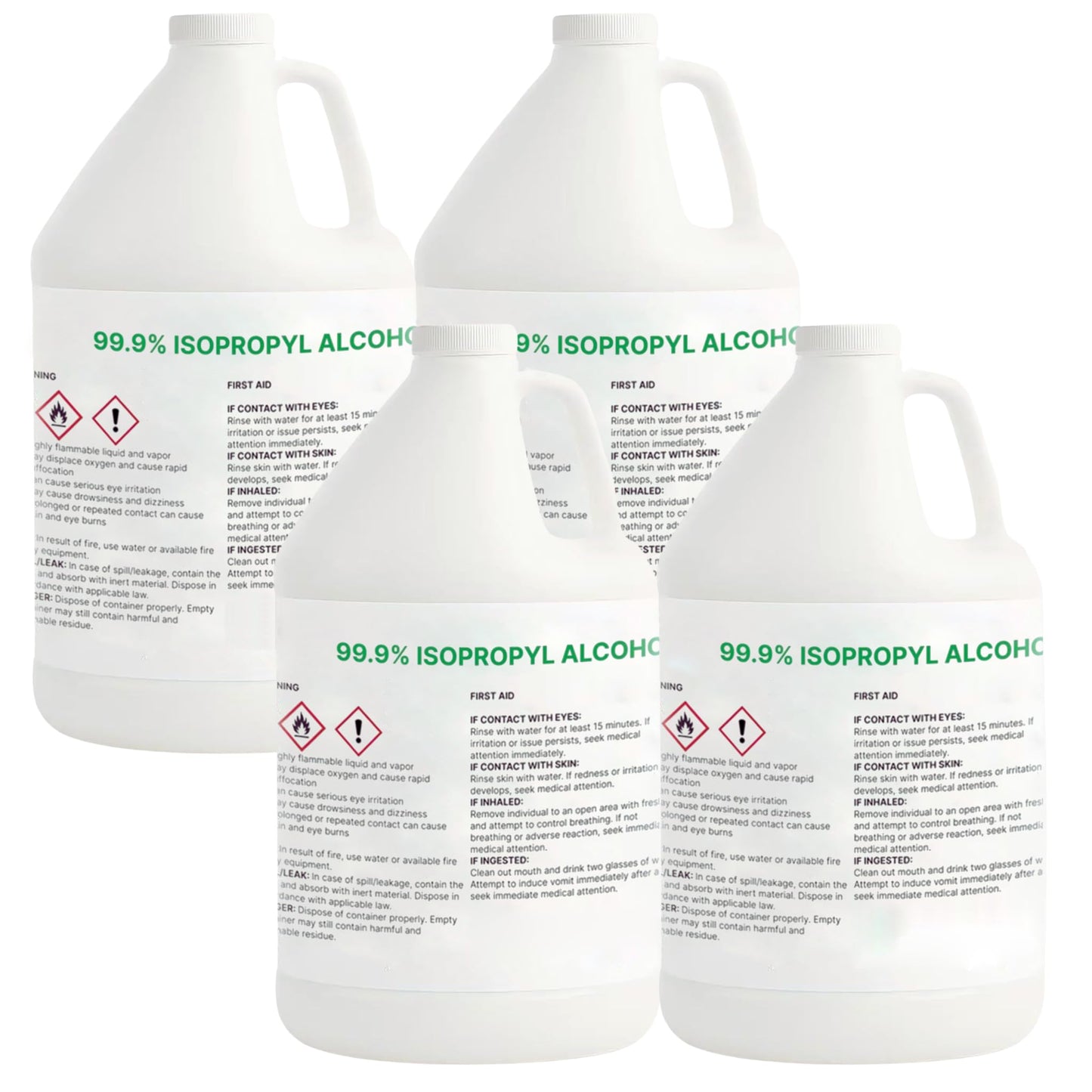 99% Pure Isopropyl Alcohol, 99 Percent IPA 4 Gallons, USP Grade, Made in The USA (4 * 1 Gallon)