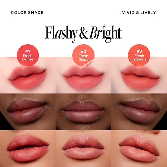 Nature Republic Light on Velvet Tint (03 FRESH TANGERINE) | High Pigment, Weightless Lip Tint with Velvety Matte Finish, Smooth Texture, Non-Sticky Formula, Stocking Stuffers