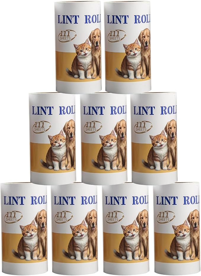 Lint Roller Refills Only, 999 Sticky Sheets Mega Value Set, Lint Roller Refill for Pet Hair Removal on Clothes, Furniture, Carpet, Dog Cat Hair