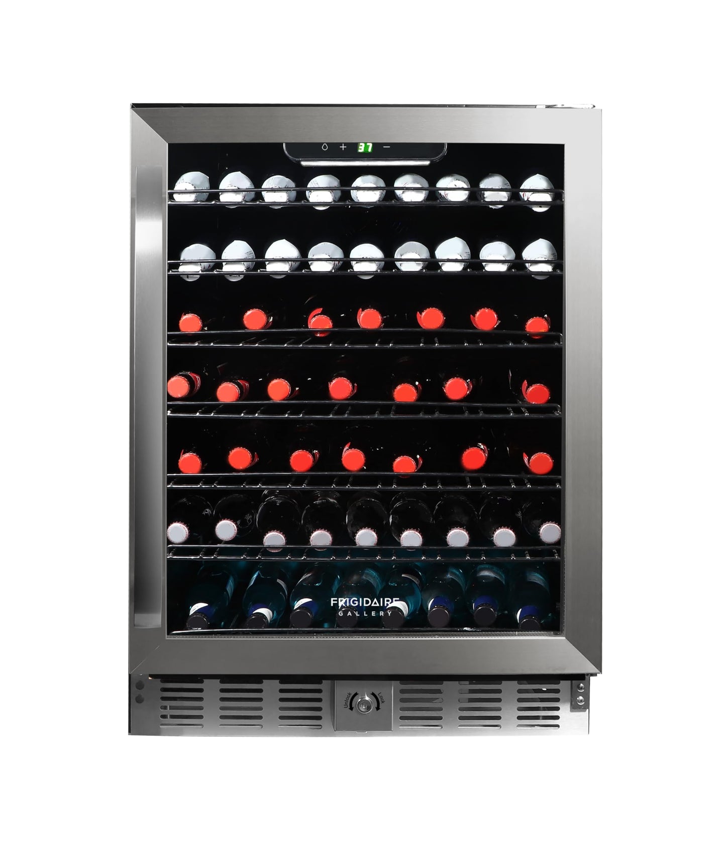 Frigidaire, 24" Wide 5.1 Cu Ft Capacity, Built-in Under Counter Beverage Fridge, Glass Front