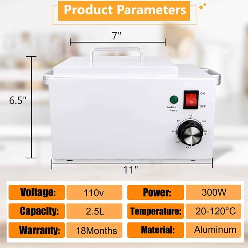 Flngr 5.5Lbs Professional Wax Warmer for Hair Removal with 0-120C Temperature Control, Large Wax Pot for Salon and Self-use, Gift