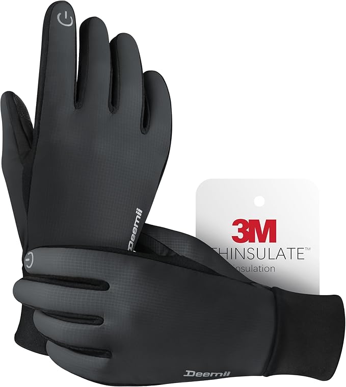 Deemii Winter Gloves Men Women Made with 3M Thinsulate, Lightweight Thermal Warm Gloves for Cold Weather with Touch Screen...