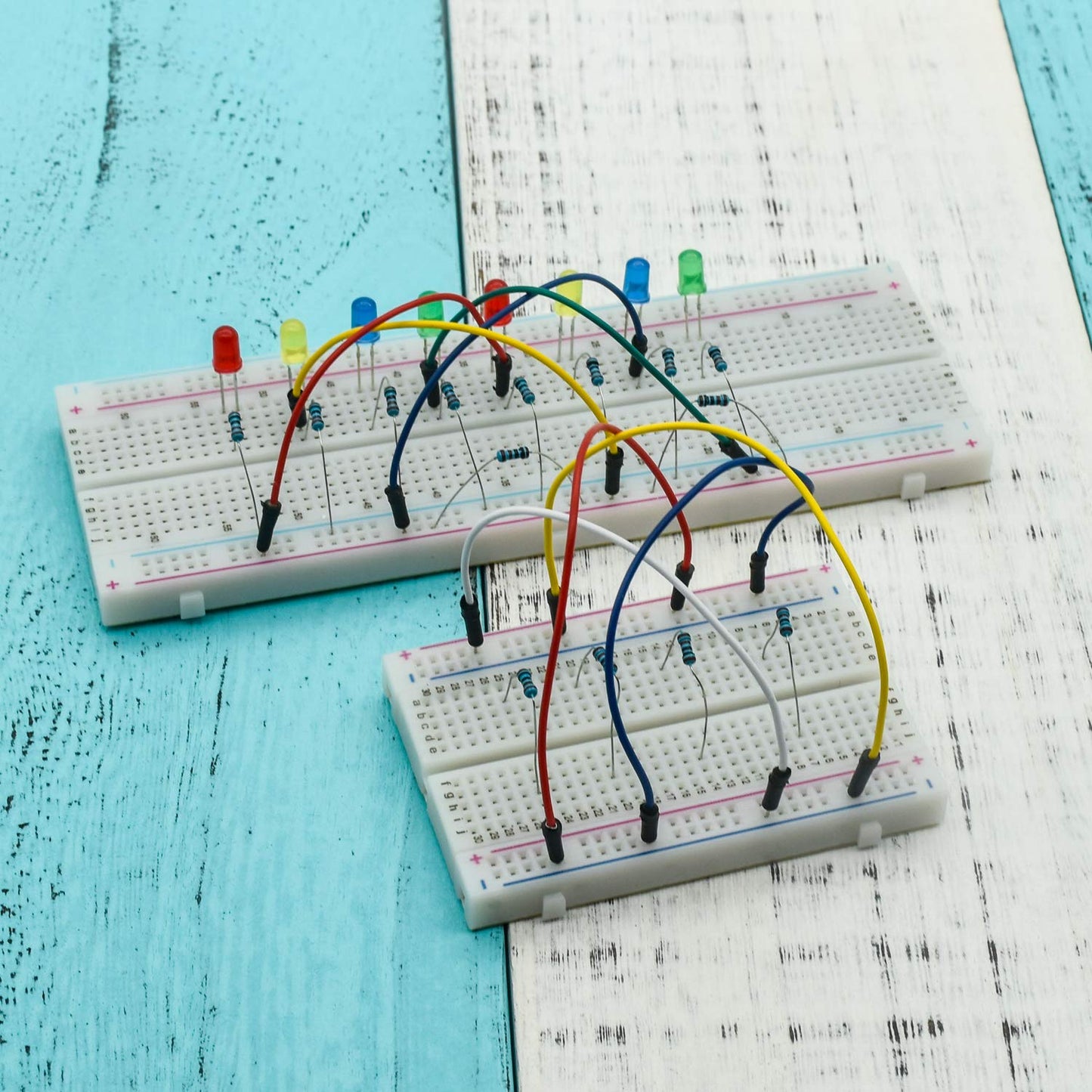 4PCS Breadboards Kit Include 2PCS 830 Point 2PCS 400 Point Solderless Breadboards for Proto Shield Distribution Connecting Blocks