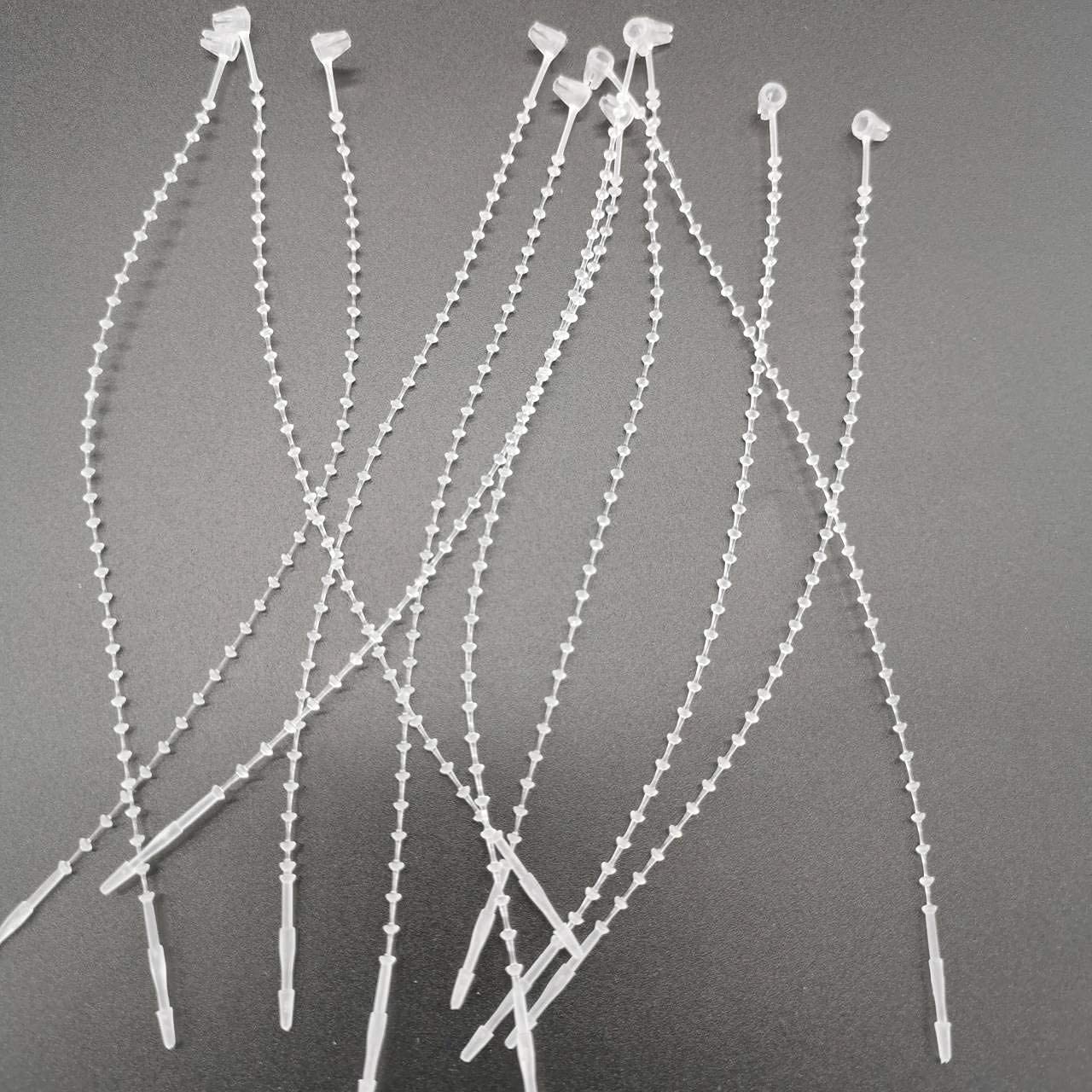 Pack of 1000pcs Snap Lock 5" Pin Adjustable Security Beaded Loop Tie Plastic Paper Prices Tag Fasteners - White