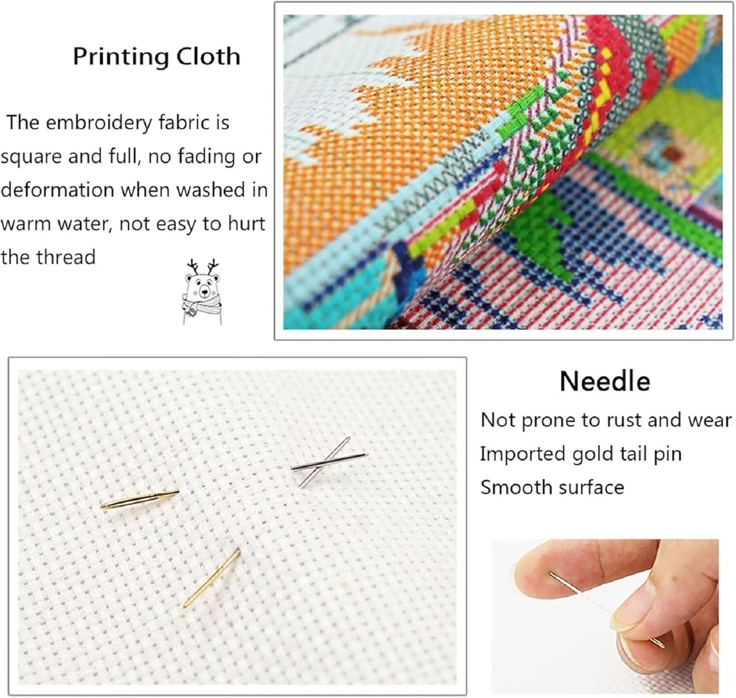 Fanxvivy Stamped Cross Stitch Kits for Adults Beginners Pillow Needlepoint Kit with Embroidery Pattern Needlework Kit Prestamped Stitches Kit 11CT Cross Stitching-Butterfly Sunflower 18x18 inch