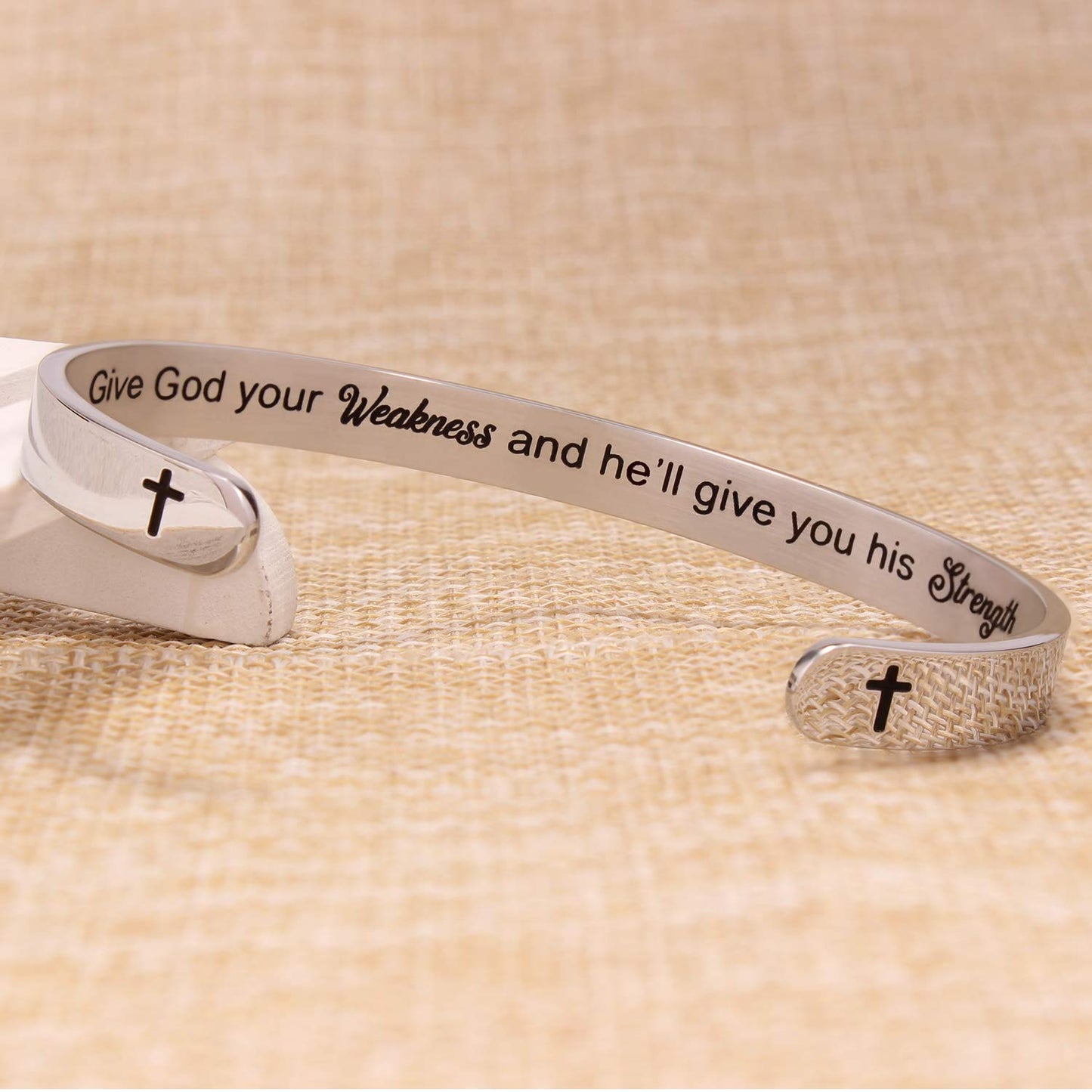 Btysun Easter Basket Stuffers for Teens, Christian Gifts for Women Religious Bracelets Bible Verse Gifts Cuff Bracelet Jewelry w