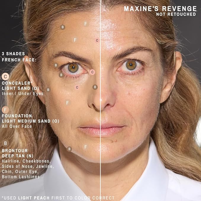 Maxine's Revenge FRENCH FACE CONCEALER | Hydrating & Blurring for Eyes + Face (Deep Tan)