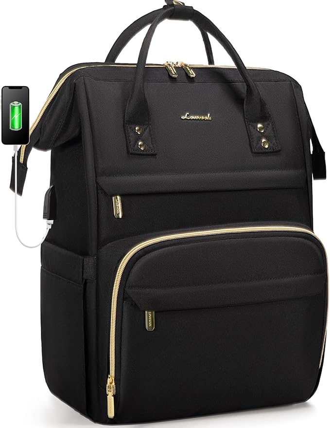 LOVEVOOK Laptop Backpack Women, 15.6 Inch Work Backpack Woman for Teacher Nurse Bags, Computer College Backpack Purse, Wat...