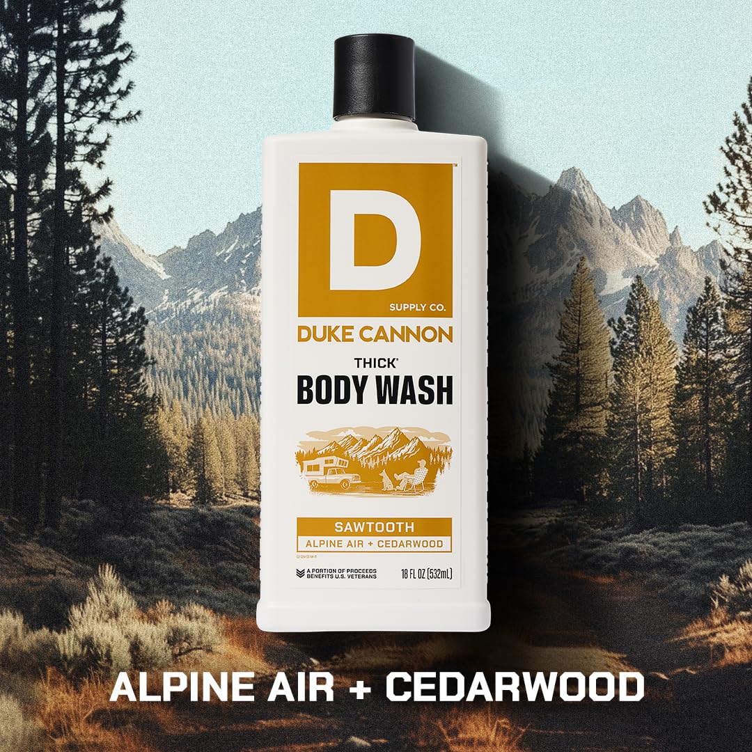 Duke Cannon Supply Co. Mens THICK Body Wash - Free of Sulfate, Paraben, & Phthalates Leaving Skin Soft and Hydrated - High Visco