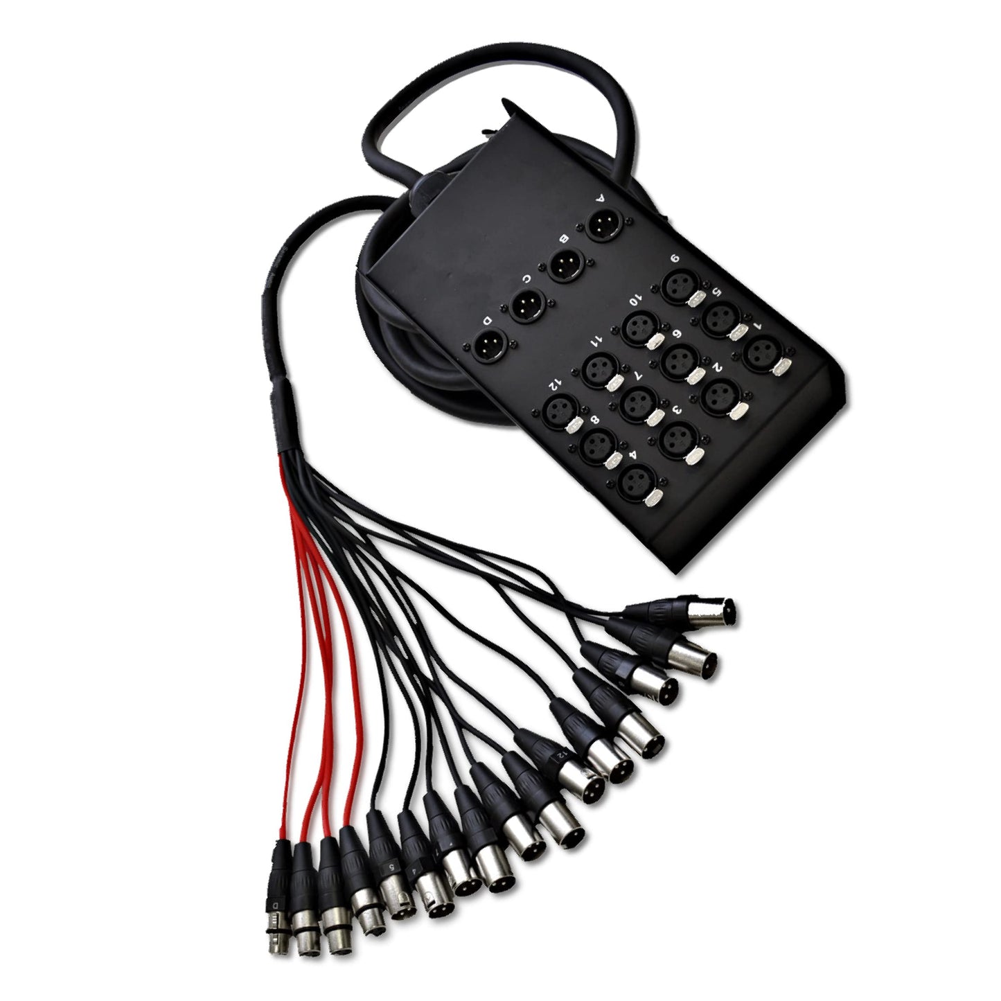 Seismic Audio Speakers 12 Channel Low Profile Xlr Send Sub Snake Cable, Xlr Splitter Cable, 25 Feet