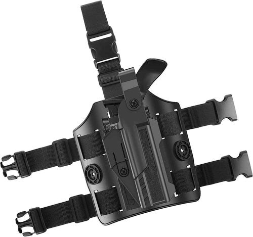 Level Ⅲ Optic Cut Holster for Glock 17 19 19x 44 45 Gen 1-5, Glock 22 23 31 32 Gen1-4, Drop Leg Anti-Slip Strap Holster, Right Hand