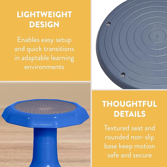 Back2School Express Wobble Stool, 15", Flexible Seating, Blue
