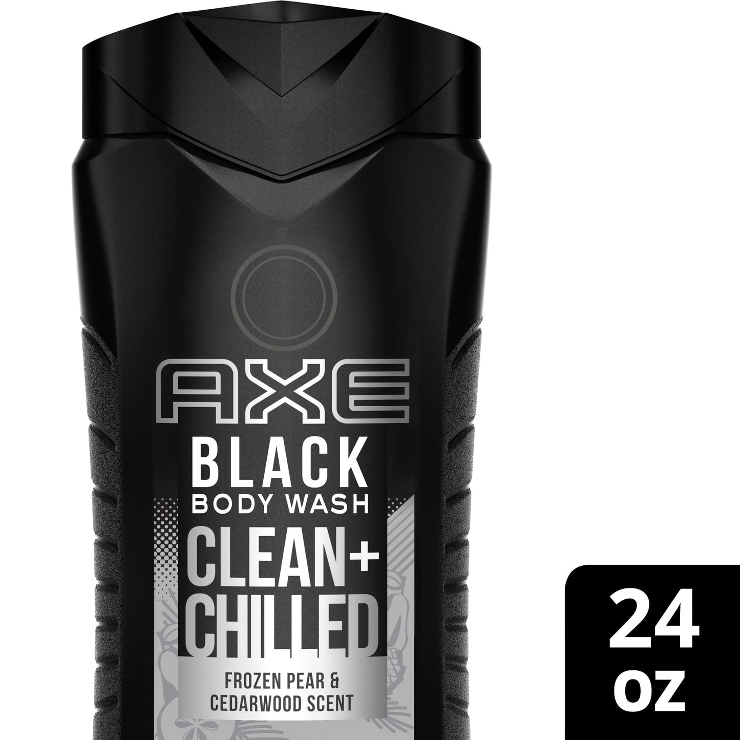 AXE Body Wash 12h Refreshing Scent Cleanser Black Frozen Pear and Cedarwood Men's Body Wash with 100 percent Plant-Based Moistur