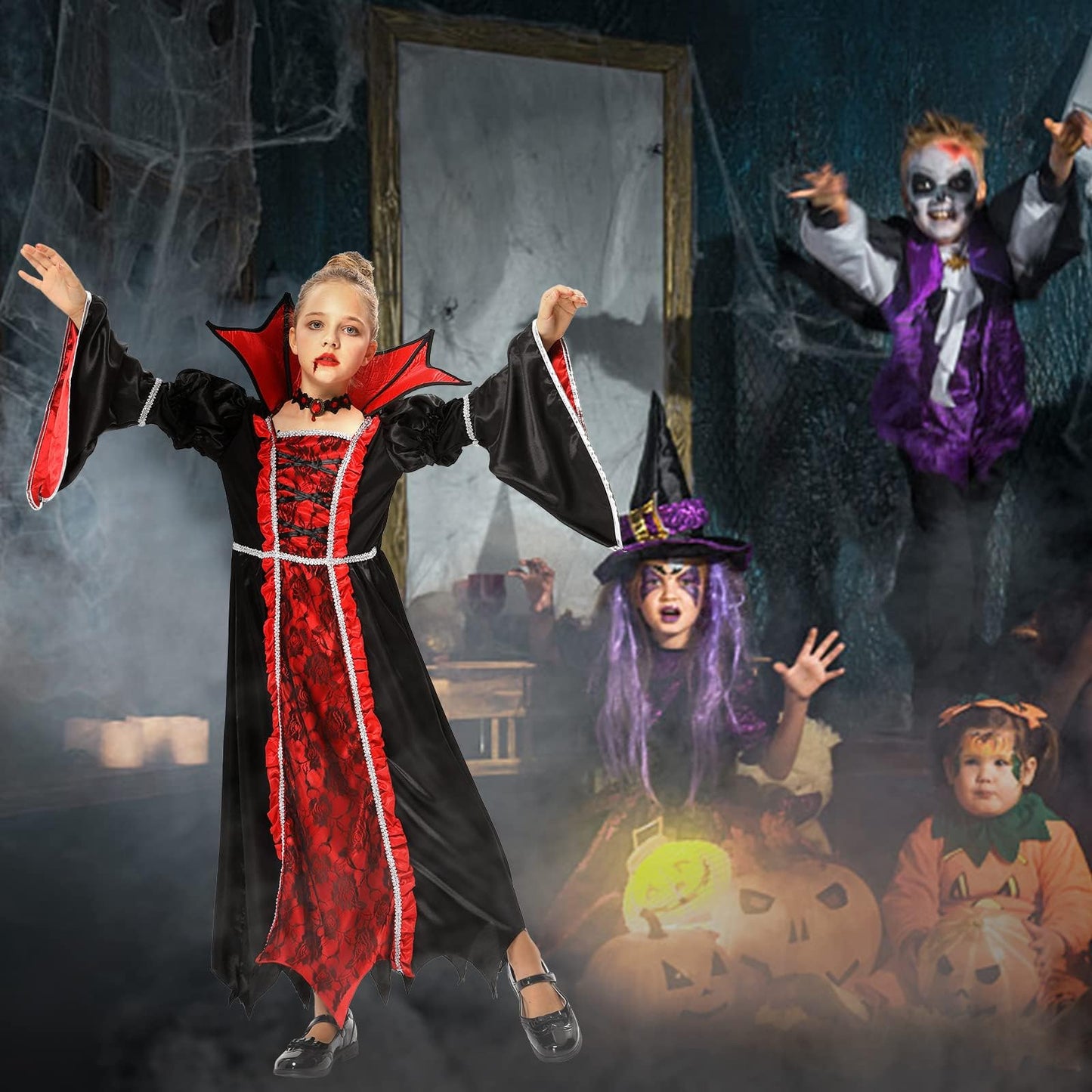 Twister.CK Royal Vampire Costume for Girls,S
