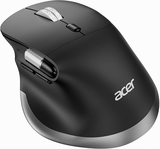 acer Ergonomic Mouse Wireless Rechargeable with Side Scroll (BT5.2+2.4GHz), Bluetooth Computer Mouse for Laptop, 6 Adjusta...
