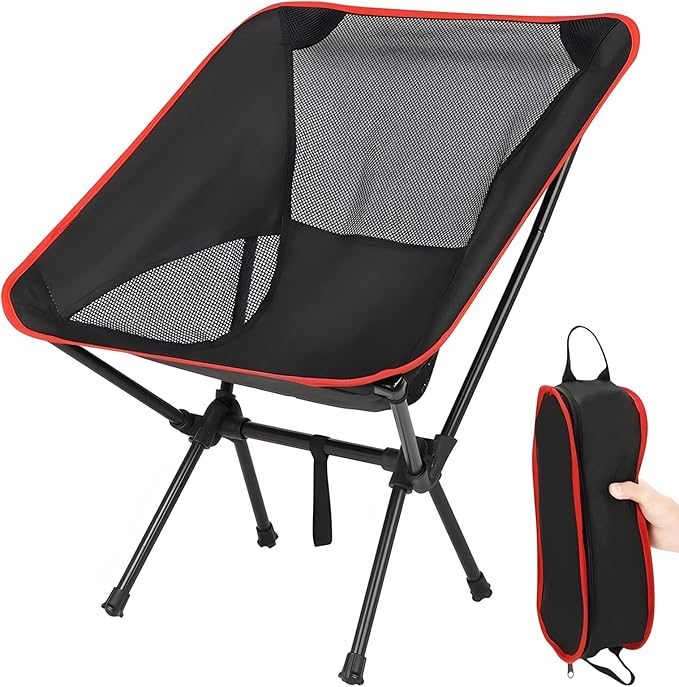 Thallike Ultralight Camping Chair, Portable Folding Backpacking Chair, Compact Camping Chair with Carry Bag for Outdoor Ca...