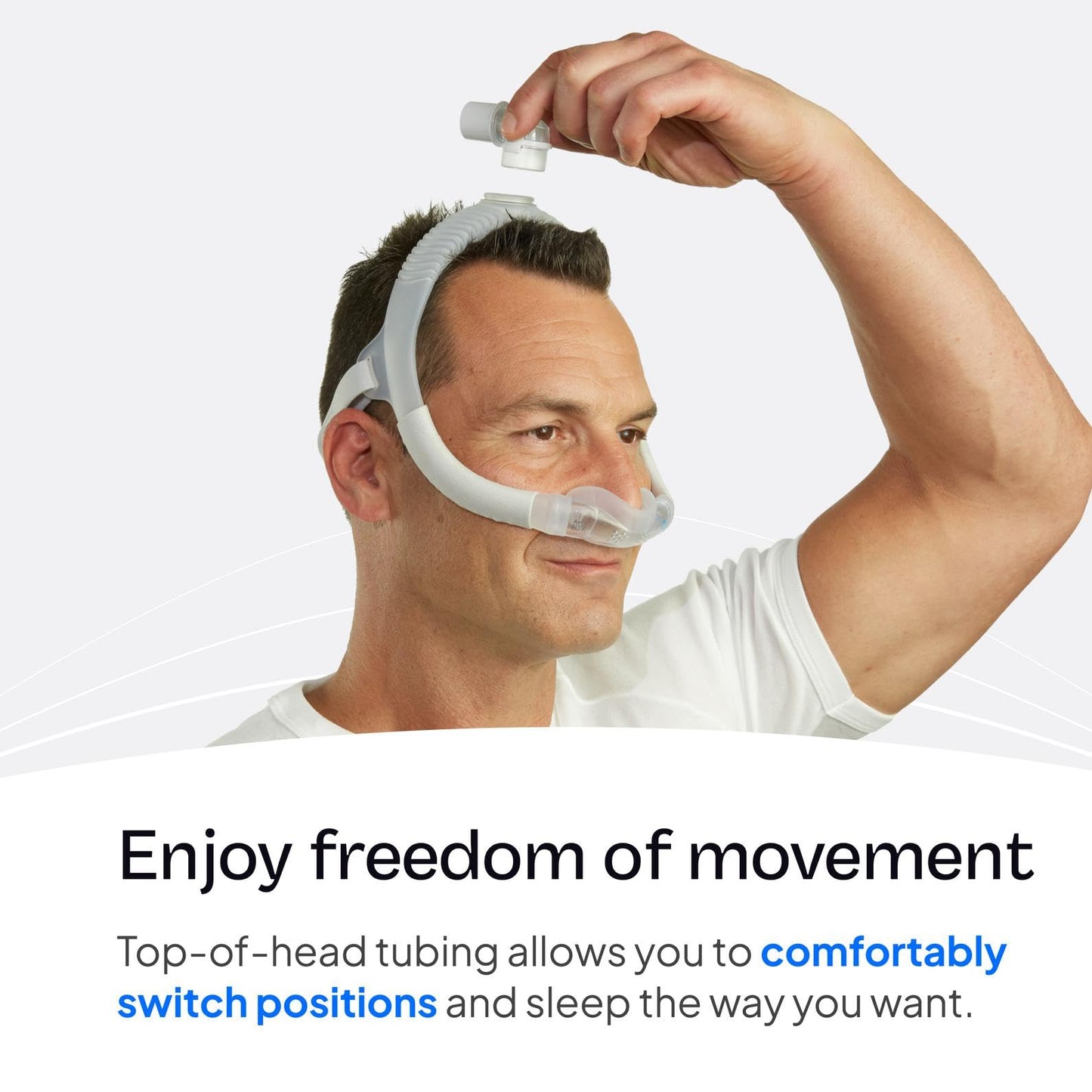 ResMed AirFit N30i Small Frame System, Elbow & Nasal Cradle Cushion - For CPAP Mask - Replacement CPAP Accessories - Small Frame / Small-Wide Cushion