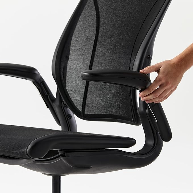 Humanscale World LM Poppy Seed Catena Mesh Ergonomic Office Chair for Desk with Poppy Seed Mesh Seat, Adjustable Simple Desk Chair, Gray Frame