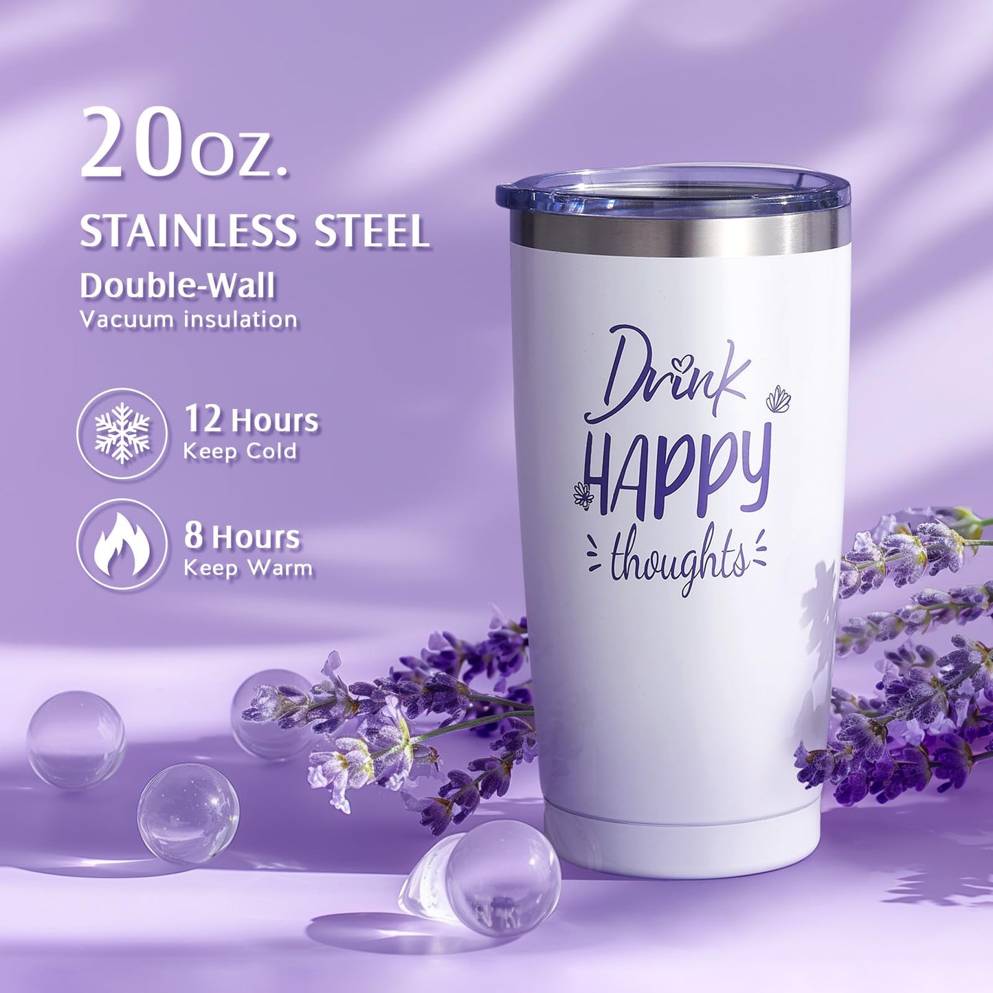 YFONG Spa Gifts for Women, Happy Birthday Gifts for Women, Self Care Get Well Soon Gifts Basket for Mom, Wife, Girlfriend, Sister, Best Friends, Thinking of You Purple Relaxing Gift Set - Lavender