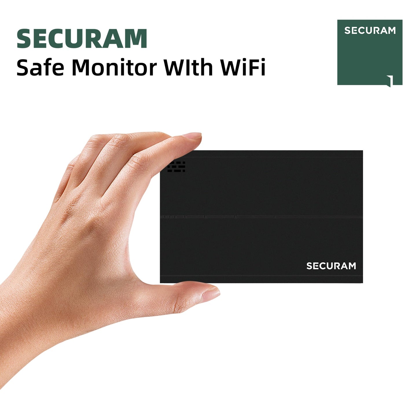 SECURAM Gun Safe/Safe Box/Cabinet Safe Security Monitor, Remotely Monitor Door Status & Vibration, Temperature and Humidity, 24/7 Monitoring, with SECURAM Guard App