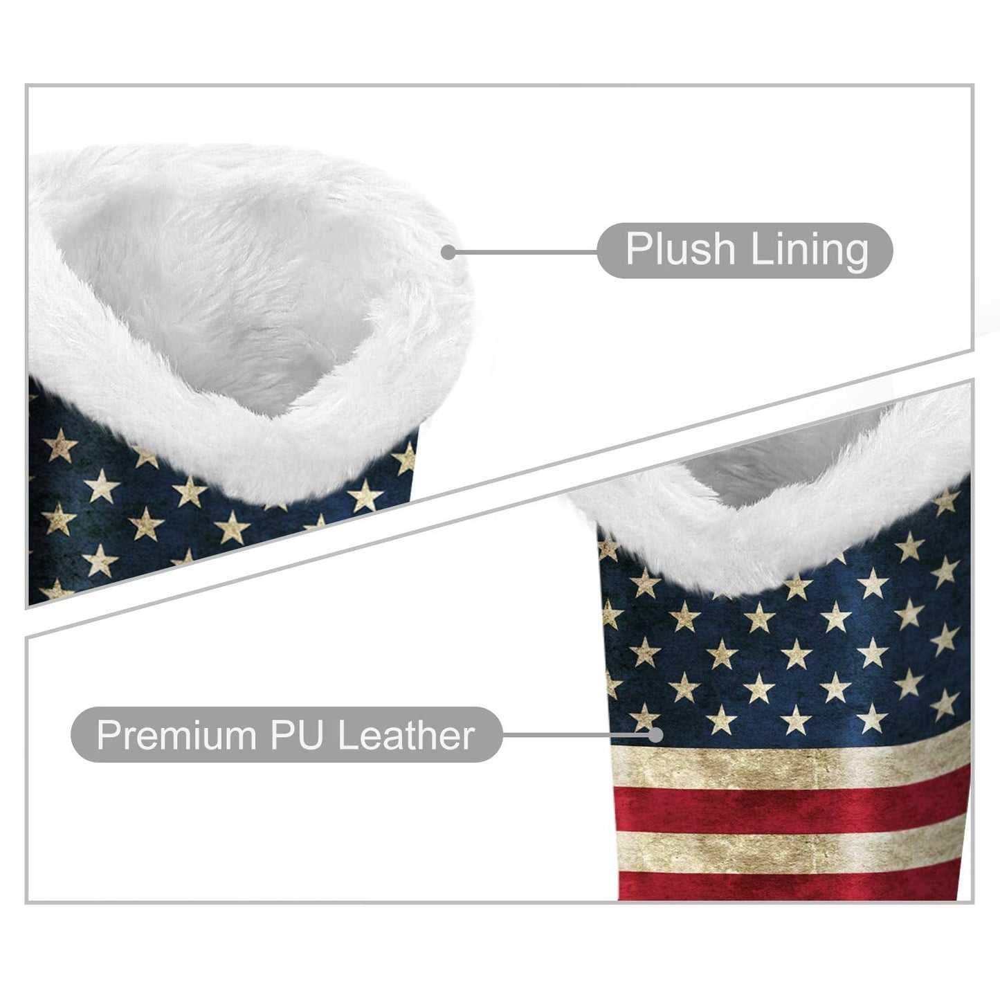 FINTIE Plush Lined Eyeglasses Holder, Glasses Stand Case, Anti-scratch Glasses Storage Organizer for Desk, Nightstand, Office, US Flag