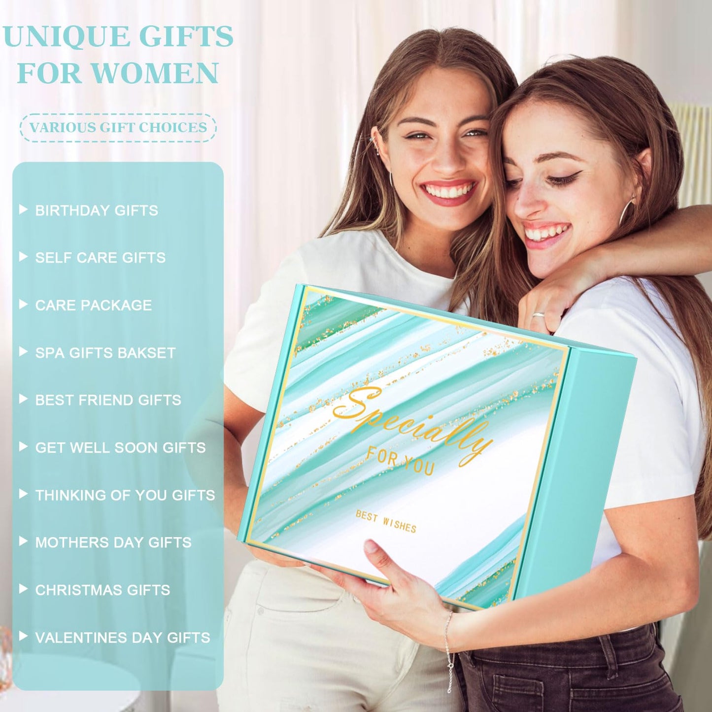Best Friend Birthday Gifts for Women Self Care Package, Funny Friendship Gifts for Women Friends Female Bestie BFF Sister, Christmas Gifts for Girlfriend Mom Her Wife,Unique Relaxing Spa Gift Basket