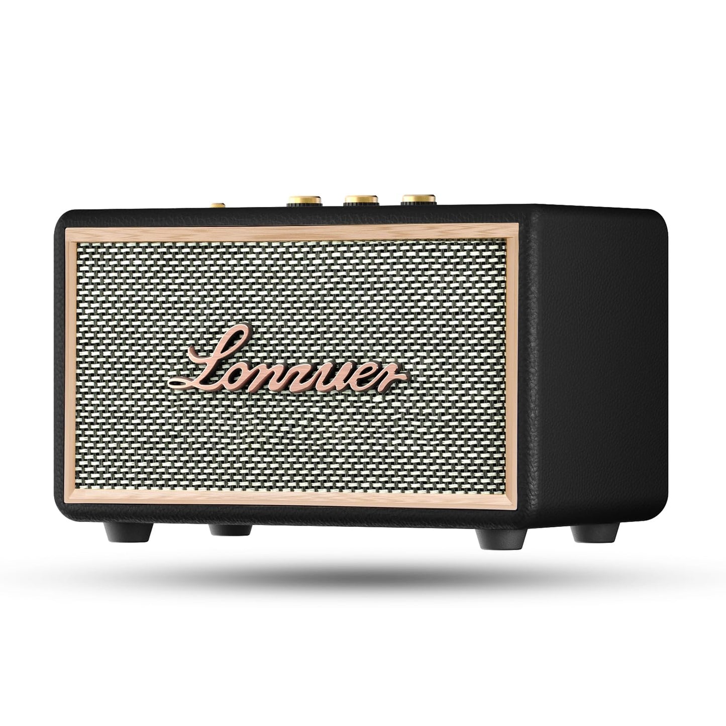 Lonzuer Retro Wooden Portable Wireless 10000Mah Battery Loud Bass Subwoofer Tws Bluetooth Speaker With Aux Input, Sd Card Slot,