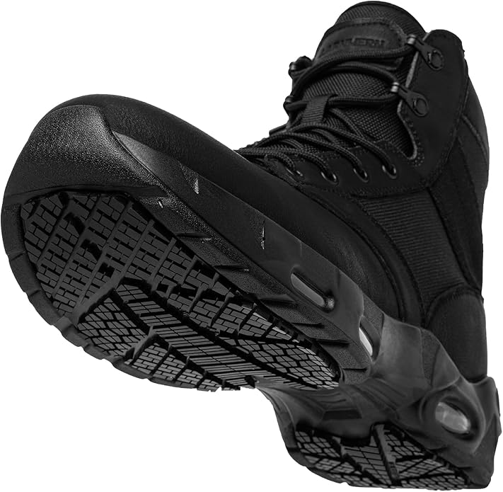 LARNMERN Non Slip Mens Boots Slip Resistant Work Shoes Sole-Cushion Side Zipper Comfort Botas Militares Hombre Zapatos de ...