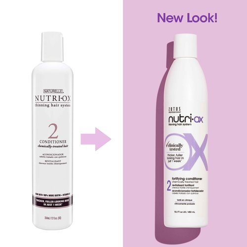 NUTRI-OX Gentle Shampoo & Conditioner | Thicker, Fuller-Looking Hair | Color Treated Hair | Peppermint | Clinically & Dermatologically Tested | 33.8 Fl Oz