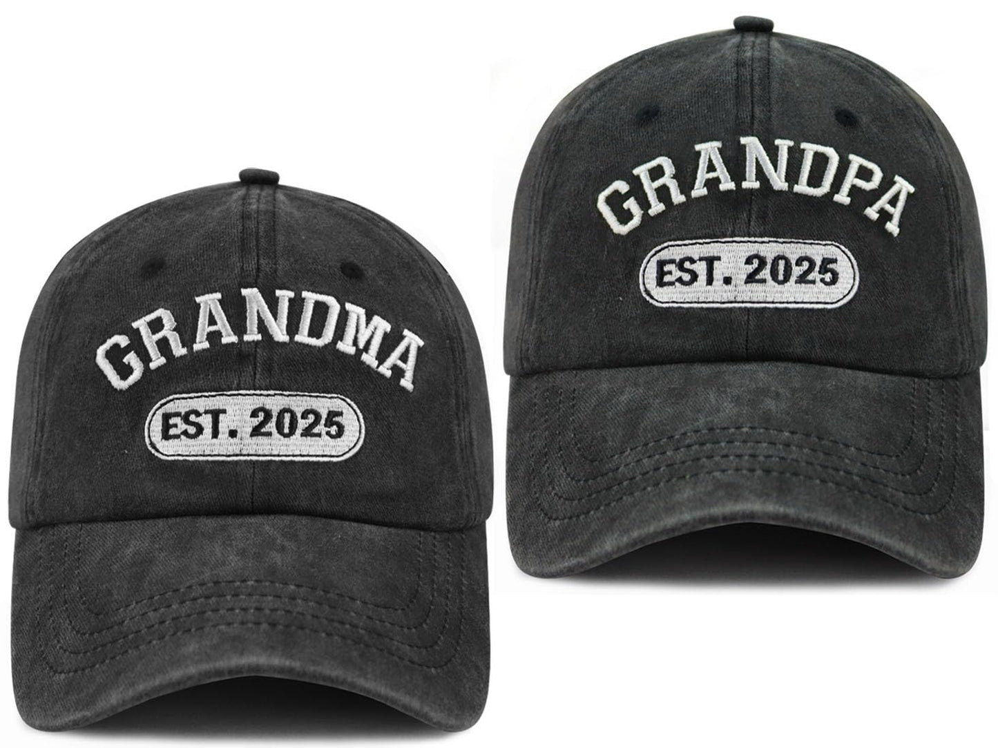 Grandma and Grandpa Gifts 2025, Funny First Time Grandparents Gifts Baseball Cap, Christmas Birthday New Grandma Grandpa Hat for Men Women Dad Mom