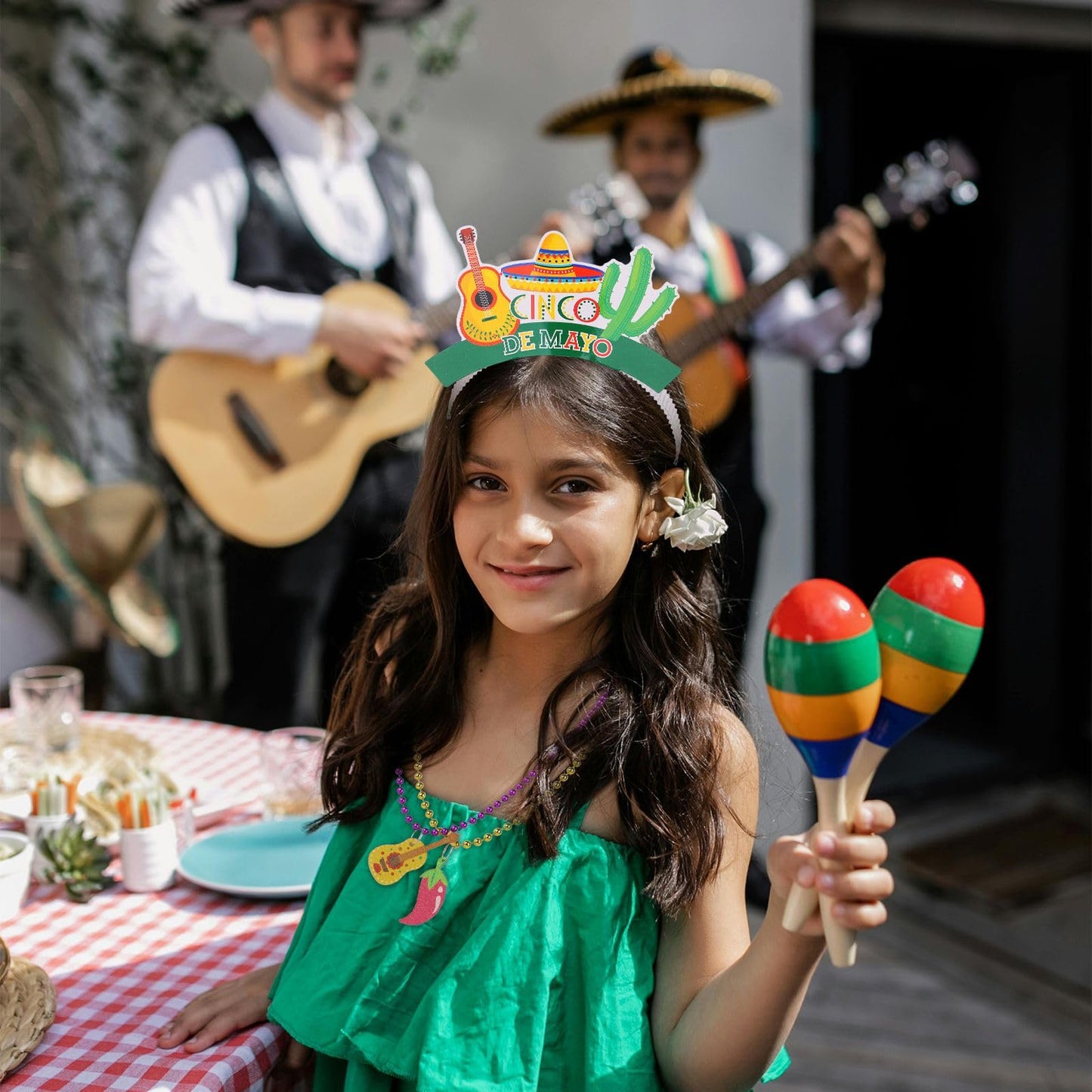 JoyGala 12PCS Cinco de Mayo Beaded Necklaces – Festive Party Favors, Mexican Theme Decor, Luau & Carnival Accessories