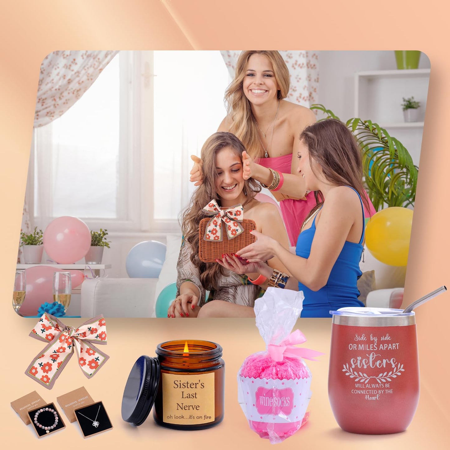 RYANDYPE Valentine's Day Gifts for Sister,Birthday Gifts for Sister,Sister Gifts From Sister,Sister Christmas From Brother Little Sister Big Sister