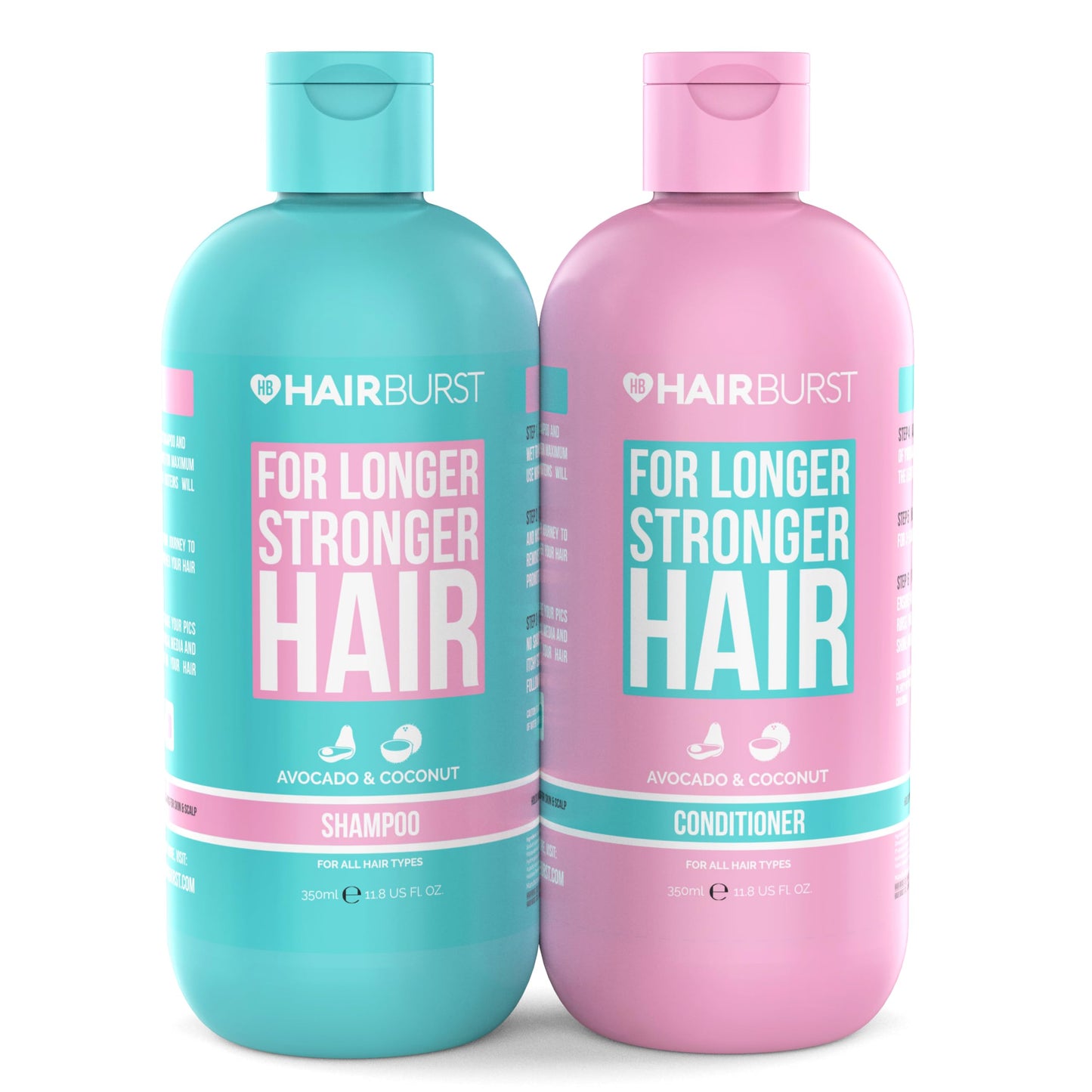 HAIR BURST Wavy & Curly Hair Shampoo and Conditioner Set - Sulfate, SLS, Paraben Free, CGM Approved - Nourishing Amino Acids, Al