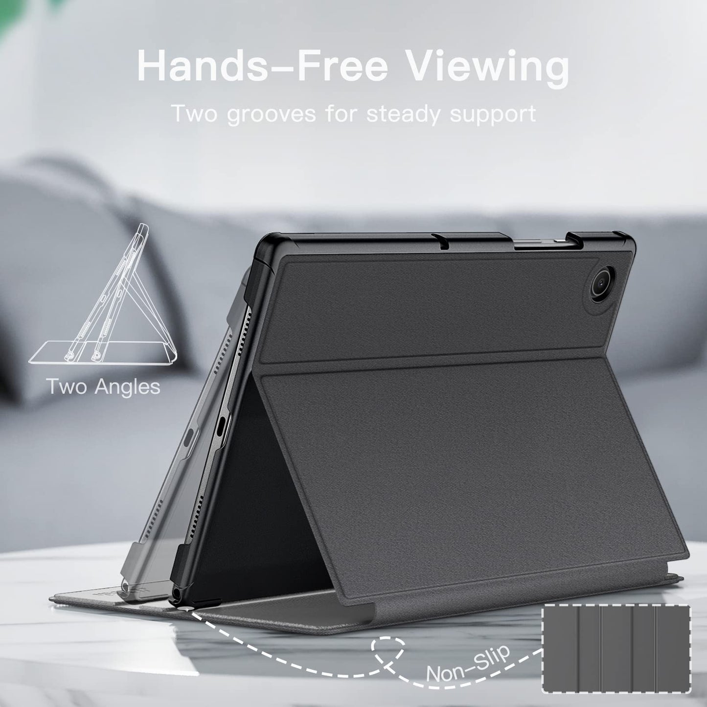 Jetech Case For Samsung Galaxy Tab A8 10.5-Inch 2022 (Sm-X200/X205/X207), Slim Folio Stand Protective Tablet Cover, Multi-Angle