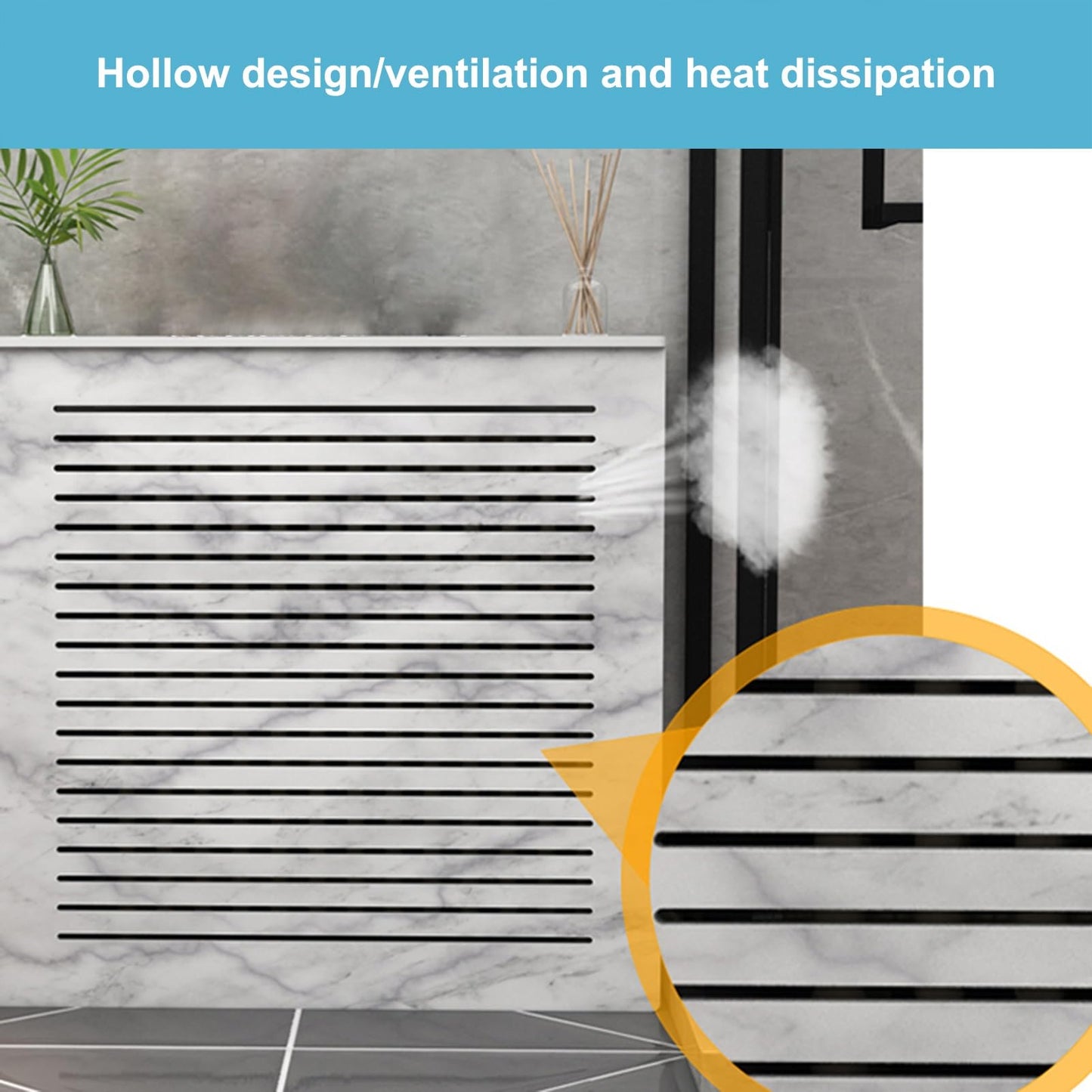 FREUPGU Radiator Covers for Home, Modern Radiator Cover, Radiator Shelf, Heating Cabinet Storage Shelf, Living Room Heating Decorative Cabinet, Additional Shelf Space(80x70x20cm/31.5x27.6x7.9in)
