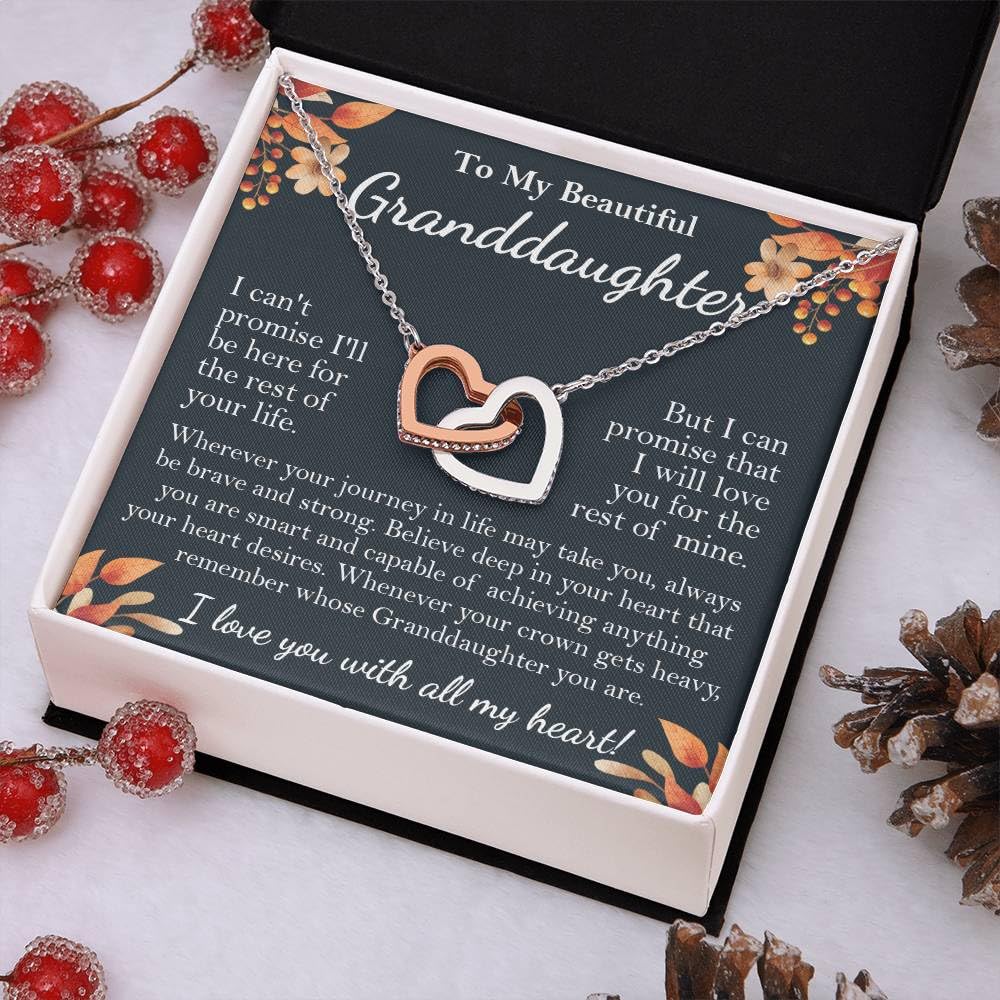 SUTERY To Our Granddaughter Necklace, Granddaughter Necklace From Grandparents, Christmas Granddaughter Gifts From Grandma And Grandpa, Graduation Gift, Happy Birthday Message Card #27