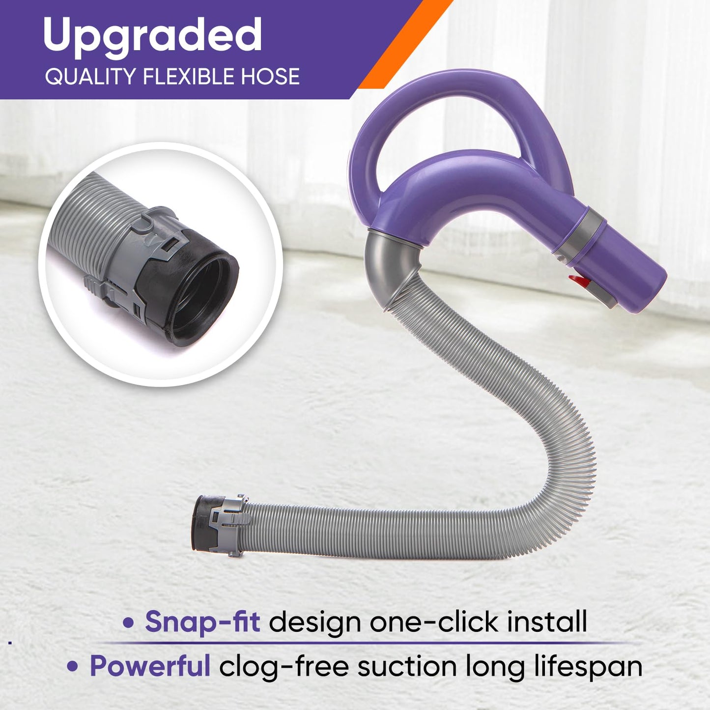 BIHARNT Upgraded Hose Replacement for Shark Navigator Lift Away Rotator Accessories Vacuum Hose for Shark Professional Vacuum Cleaner, Models NV350 NV351 NV352 NV355 NV356 NV360 UV440 UV550#113FFJ