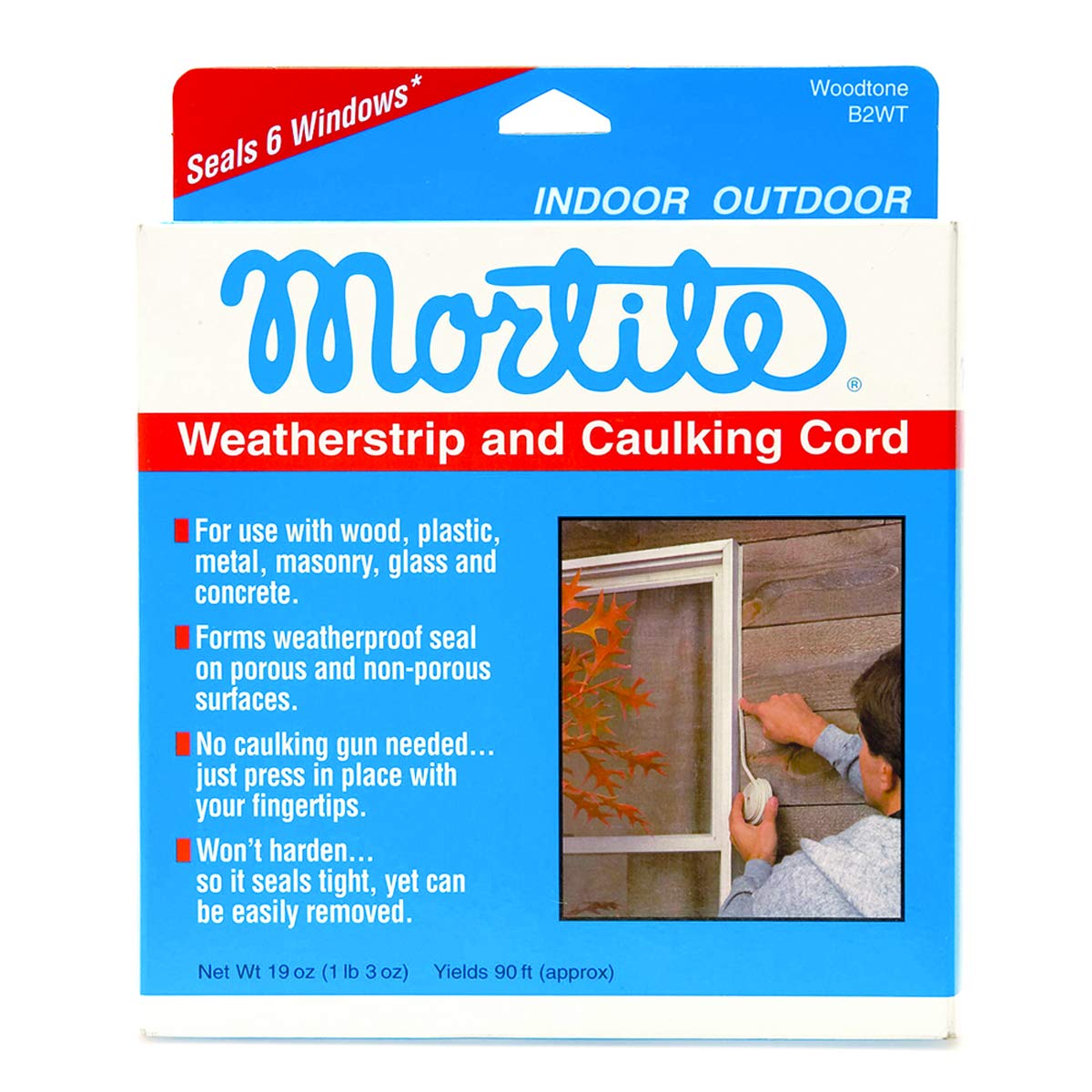 Frost King B2WT 19 oz/90' Mortite Caulking Cord, Woodtone