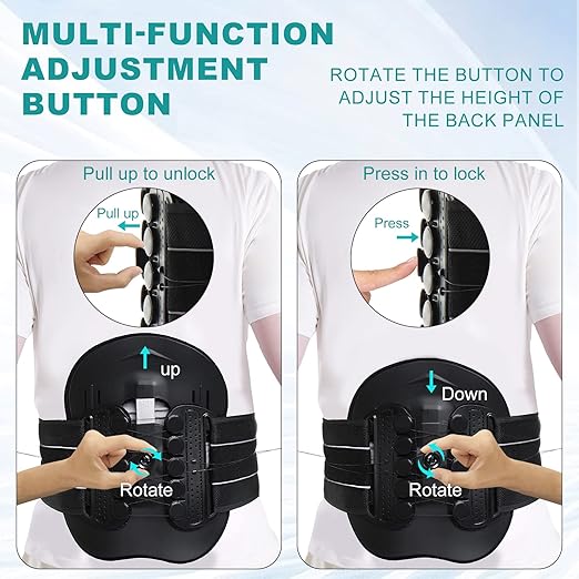 TANDCF LSO Spine Decompression Support-Entire ARC Back Brace for Women & Men,3D PAD Plus Lumbosacral Corset Belt with Adjustable Pulley System Decompression Back Support for Sciatica,Herniated Discs