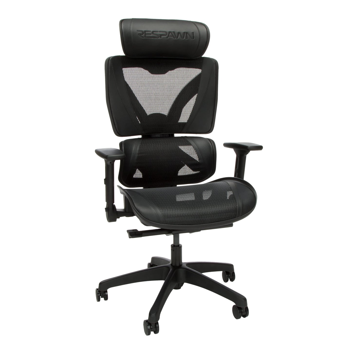 Respawn Specter Ergonomic Office Chair with Lumbar Support, Headrest, Adjustable Arms - Comfy Breathable Mesh Computer Desk Seat for Home Office, High Back Reclining Gaming Chairs for Adults - Black