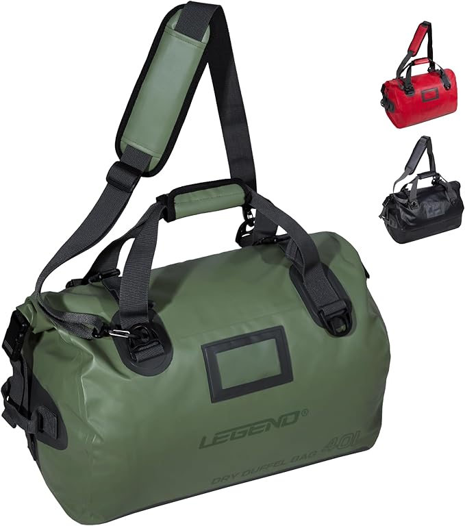 LEGEND Waterproof Duffel Bag - Heavy Duty Duffle Bag for Outdoor, Camping, Boating & Travel, Premium PVC Dry Duffel Bag, M...