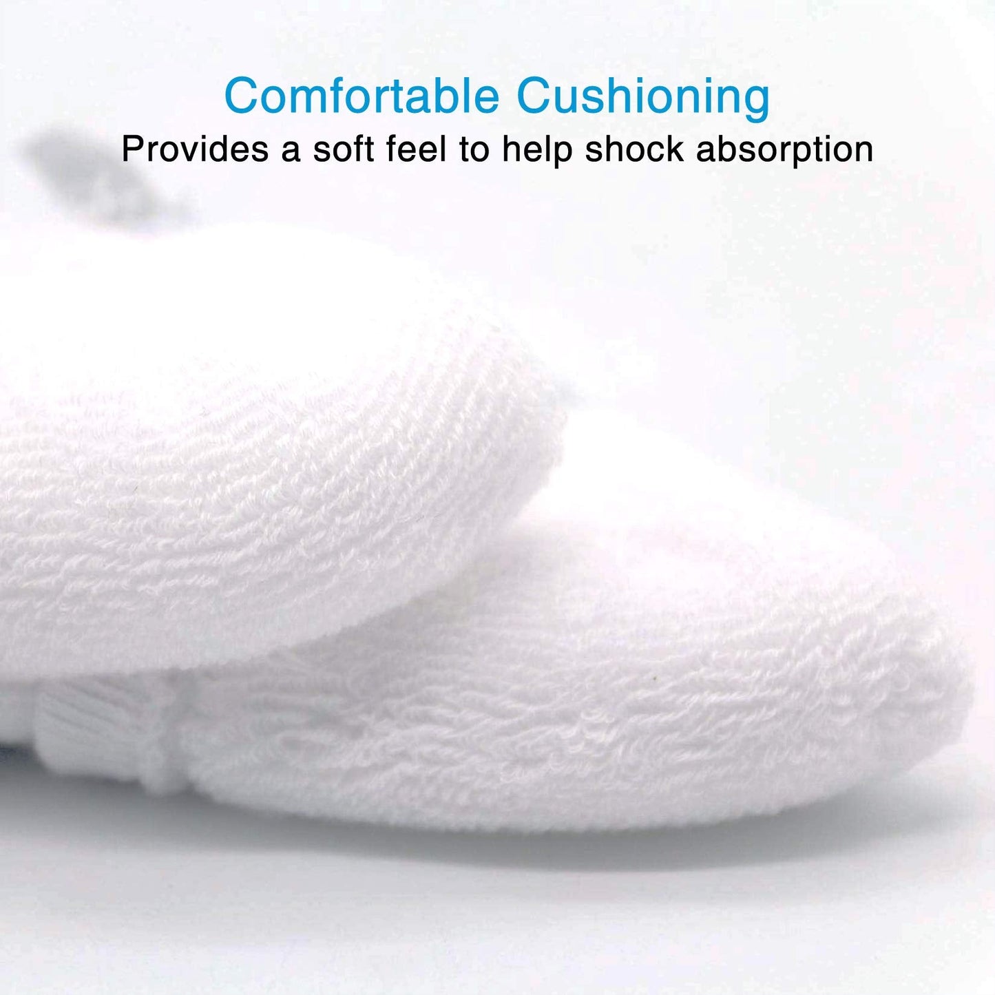 BERING Women's Athletic Cushioned Low Cut Socks, Size 6-9, White, 6 Pairs