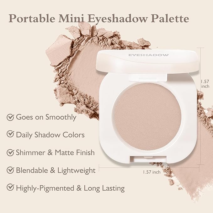 Matte Eyeshadow Palette 2 PCS, Mocha Nude Brown Eye Shadow Palettes Nude Neutral Eyeshadow for Women, Smooth Powder Lightweight Blendable sombras para ojos Compact Daily Eyes Makeup, Set F