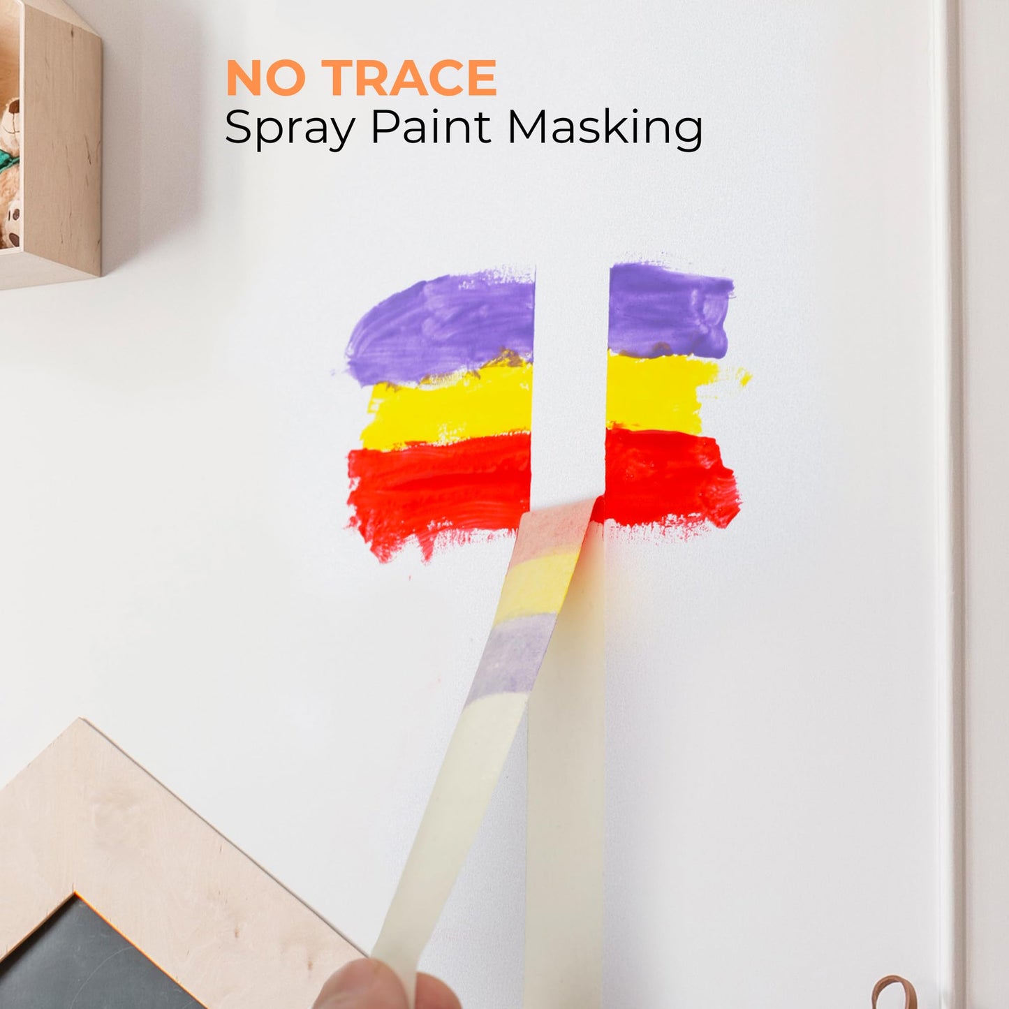 DOAY 3 Pack White Masking Tape - Painters Tape 0.25 Inch Wide - Multi-Surface, Water Resistant, Indoor & Outdoor Use - 270FT Total - Artist Tape for Paint, Wall, Car, DIY (#4010)