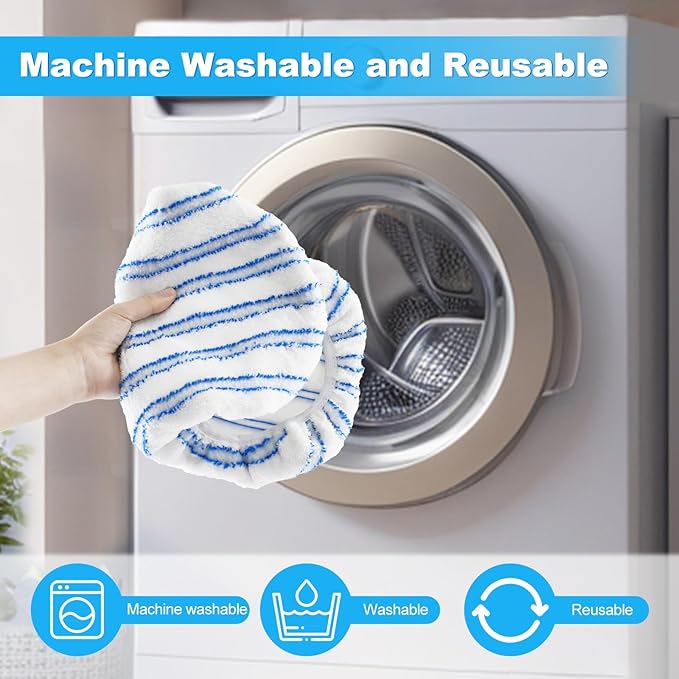 Microfiber Flat Mops for Floor Cleaning,Dust Mop for Hardwood Floors,Flat Mop Set with 4 Mops Pads and 58"Stainless Steel Handle for OCedar Hardwood Floor'N More Microfiber Mop,Use to Wet&Dry Cleaning