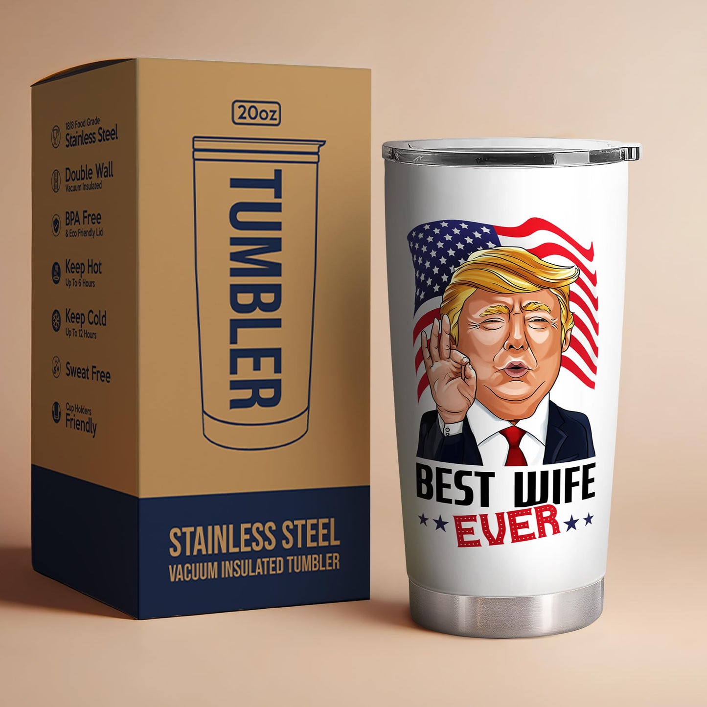 Mocosweeties Gifts for Wife from Husband - Wedding Anniversary for Women, Birthday, Christmas, Valentines Day, Mothers Day Gifts for Her - Wife Gift Ideas - 20 Oz Stainless Steel White Tumbler
