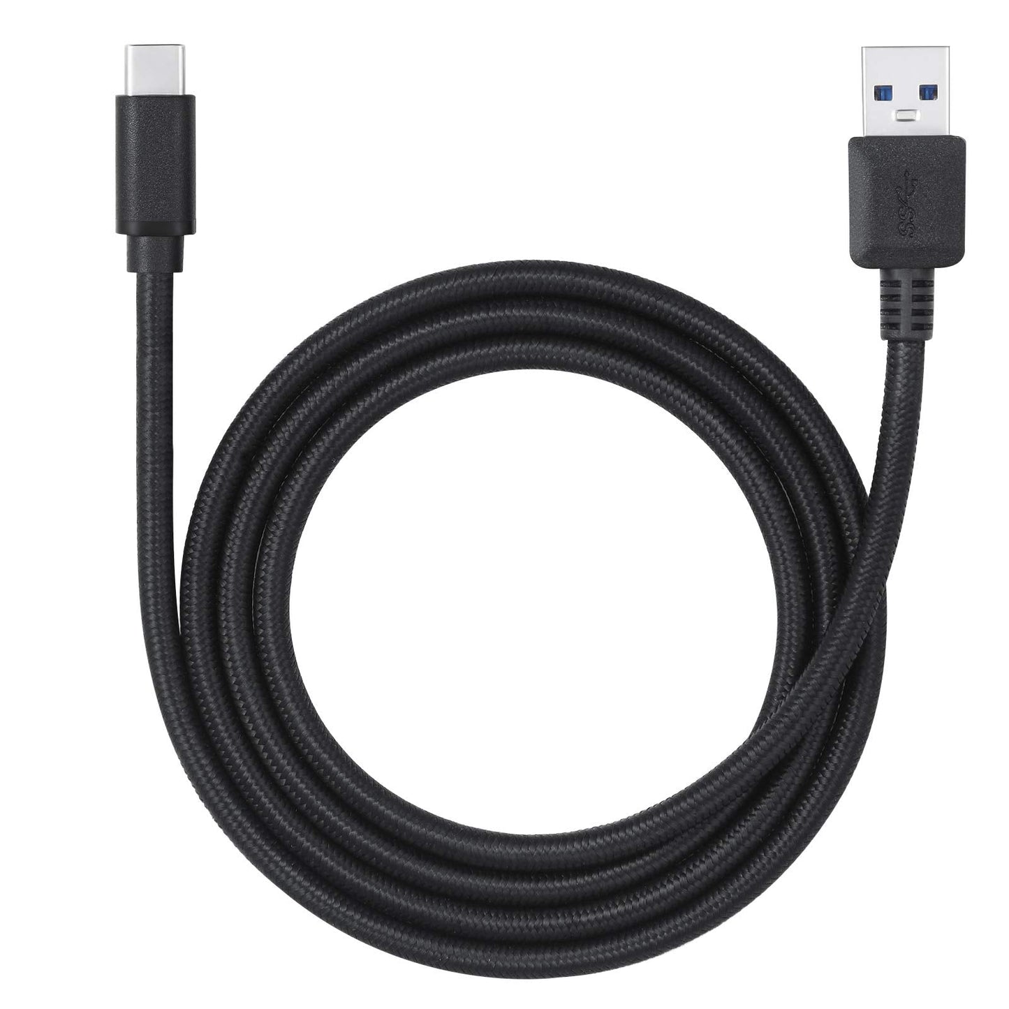 Perixx Peripro-407 Usb Type-C Male To Usb-A Male 3 Ft. Braided Cable - Usb3.0 Spec For Smartphones, Tablets, Laptop, And Desktop