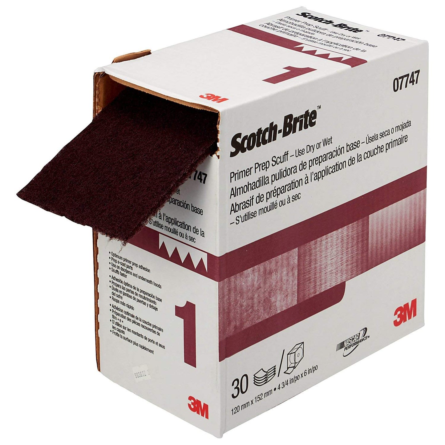 Cubitron Scotch-Brite Primer Prep Scuff 07747, 4-3/4 in x 15 ft