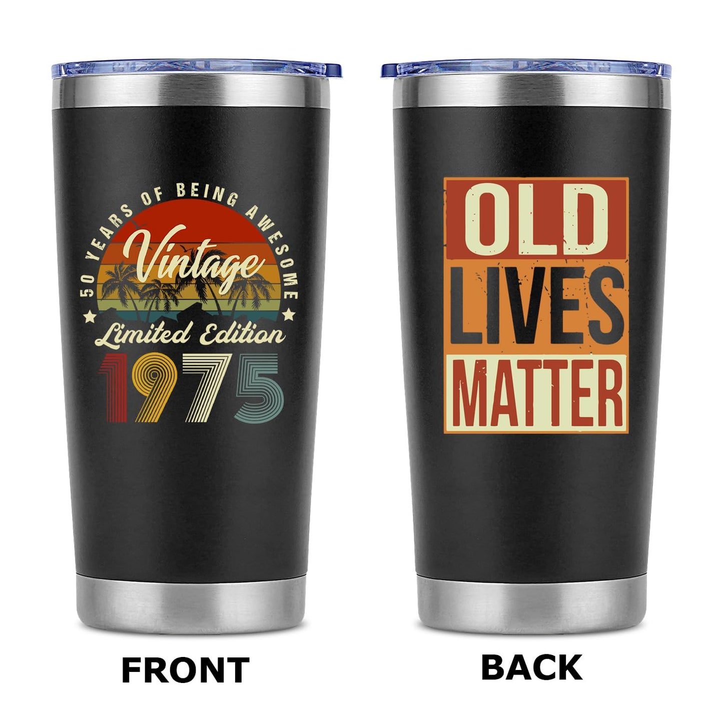 AYERMOYO 50th Birthday Gifts for Him, 50 Year Old Gifts for Men,50th Birthday Gift for Men,Gift for 50 Year Old Man,Dad,Friend,Husband-20 Oz Tumbler